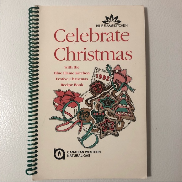 VTG Canadian Western Natural Gas Blue Flame Kitchen Christmas Cookbook 1992 - Picture 1 of 9